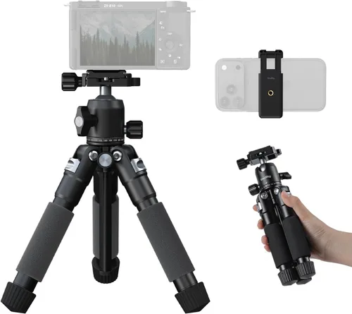 Vista 11 de SmallRig VT-20 Mini Trípode de Aluminio, Trípode de Escritorio de 20" con Cabeza de Bola de 360°, Trípodes de Escritorio Compactos para Cámara DSLR