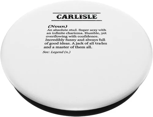 Vista 2 de CARLISLE - Definición de nombre PopSockets PopGrip intercambiables para hombre con frase divertida
