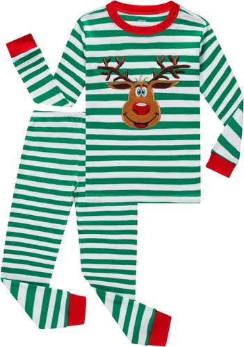 Vista 13 de KikizYe Pijamas para niños, pijamas de manga larga para niños albaricoque/sólido
