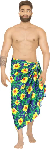 Vista 2 de HAPPY BAY Men's Pareo Bath Swim Sarong Wraps