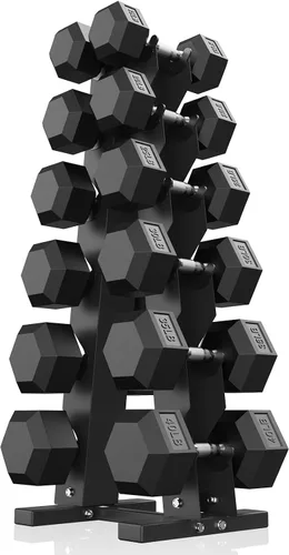 Vista 33 de Hex Dumbbell Sets with Rack, 85-560lb Dumbbell Weight Set & Storage Rack