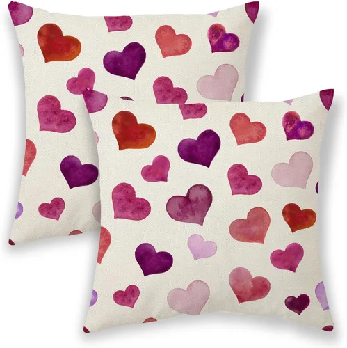 Vista 22 de Fundas de almohada de Navidad de 16 x 16 pulgadas, almohadas decorativas de Navidad con copos de nieve dorados, blancos y rojos para sofá, fundas