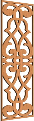 Vista 37 de 9 3/8"W x 24 3/8"H x 1/4"T Bellaire Decorativos Paneles de pared de madera calado, abedul