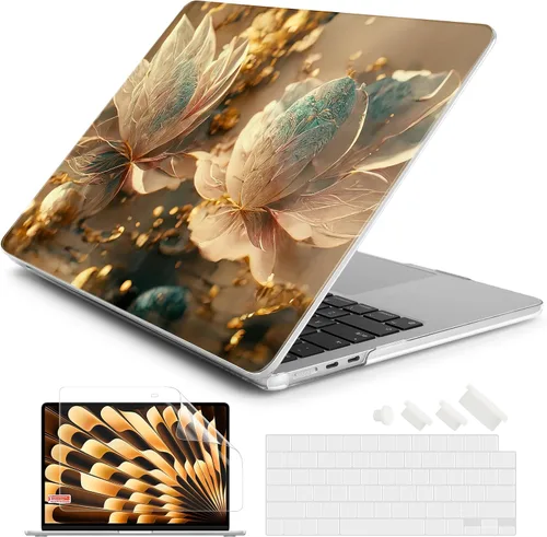Vista 11 de Batianda Estuche Premium para Nuevo MacBook Air de 15 Pulgadas 2025 M4 2024 2023 con Chip M3 M2 Modelo A3241/A3114/A2941, Estuche Protector de Olas