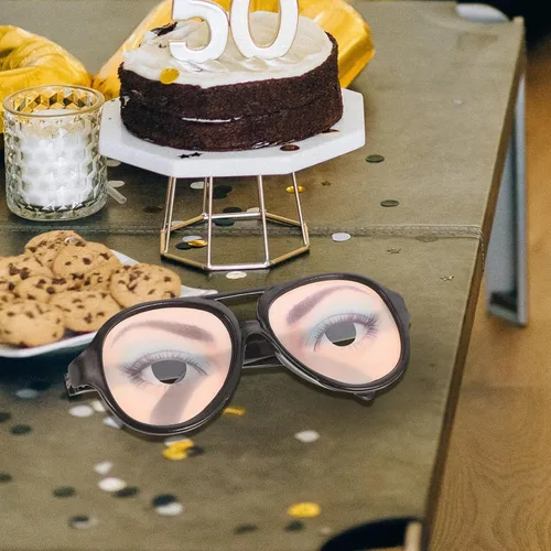 Vista 7 de OULII Gafas divertidas de broma masculina y femenina para fiesta de Halloween, accesorios de 2