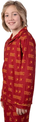 Vista 2 de Ultra Game NCAA - Conjunto de pijama de 2 piezas para niños