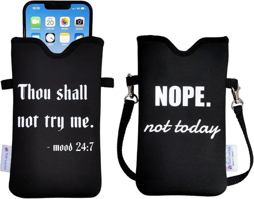 Vista 25 de Tainada Funda Estuche Bolsa de Neopreno para Teléfono para Hombres y Mujeres con Correa Cruzada/Cordón para el Cuello para iPhone 17/16/15 Pro Max
