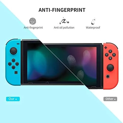 Vista 5 de yufulai NS Switch OLED Protector de pantalla de vidrio templado dureza 9H Sattering para interruptor OLED