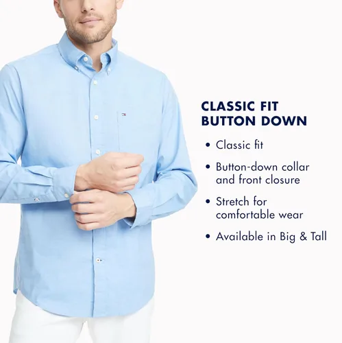 Vista 5 de Tommy Hilfiger Camisa casual de manga larga con botones para hombre en ajuste clásico
