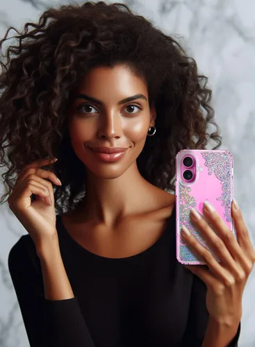 Vista 3 de Funda para iPhone 16, con protector de pantalla, linda para mujeres y niñas, funda protectora de grado militar de 10 pies para iPhone 16, funda