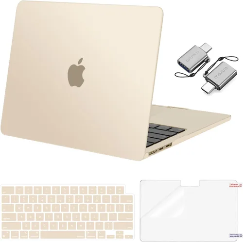 Vista 46 de Mosiso Funda para MacBook Air de 13 y 13.6 pulgadas, 2024, 2023 y 2022, M3 A3113, M2 A2681, Touch ID, carcasa rígida, cubierta de teclado, protector