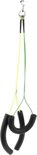 Vista 7 de Oumefar Correa ajustable de aseo para mascotas sin sentar Haunch Holder Restricción Lavado Gargantilla Perros Gatos Aseo Mesa Brazo (Amarillo+Verde)