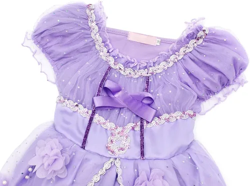Vista 7 de Eledobby Disfraz de princesa Sofía para niñas pequeñas Halloween cosplay disfraces de cumpleaños fiestas de Navidad