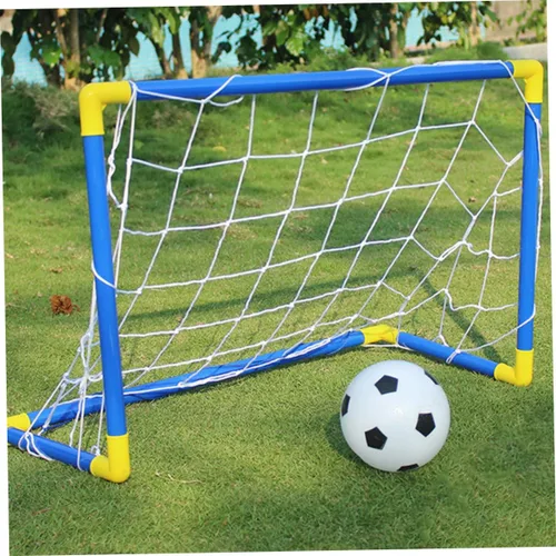 Vista 3 de Outanaya Portería de fútbol plegable portátil de plástico Mini puerta de fútbol para entrenamiento interior al aire libre Red plegable ligera