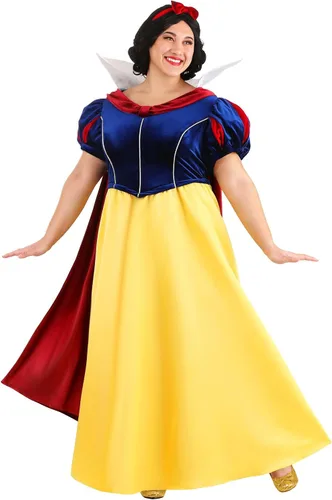 Vista 6 de Disney - Disfraz de princesa de cuento de hadas para mujer, talla grande, color blanco nieve, disfraz oficial de Halloween