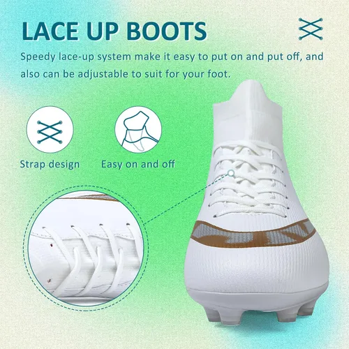 Vista 5 de Tacos de fútbol para hombre y mujer, zapatos de fútbol al aire libre para niño grande AGFG