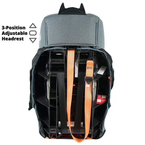 Vista 3 de KidsEmbrace - Asiento elevador de seguridad para niños 2 en 1 con arnés para automóvil, Batman de DC Comics, negro (3001BAT)