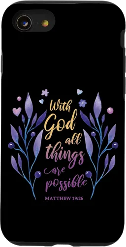 Vista 18 de with God All Things are Possible Matthew 19:26 Christian Case for iPhone 16