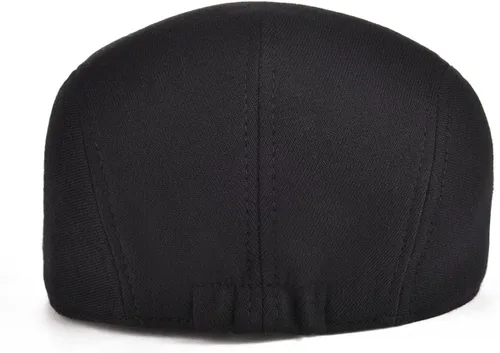 Vista 4 de FEINION Paquete de 2 gorras de algodón para hombre de Newsboy de ajuste suave