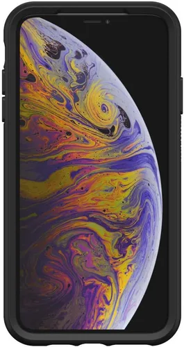 Vista 2 de OtterBox - Funda ultradelgada para iPhone X y XS (solamente) - Funda protectora transparente con acento de fieltro de lujo (magenta cristalino)