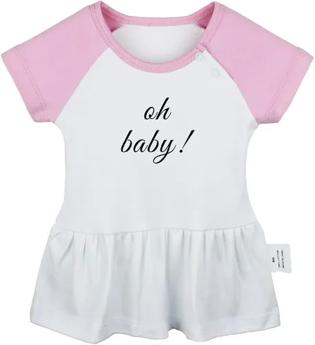 Vista 5 de Pack of 2, Coming Soon & Oh Baby Pregnancy Announcement Dresses, Newborn Infant Baby Girls Princess Dress, Cute Ruffle