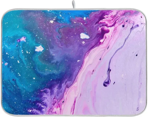 Vista 69 de Tapete de secado de platos súper absorbente, tapete de microfibra de secado rápido, 16 x 18 pulgadas, almohadilla de secado de platos de cocina
