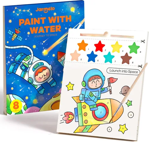 Vista 10 de Libros de pintura con agua Jar Melo para niños pequeños, actividad de pintura de acuarela sin desorden para niños de 1-3, 2-4, 4-6 años, regalo