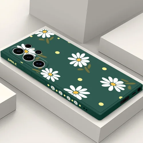 Vista 34 de LEECG para Samsung Galaxy S24, funda con diseño de patrón floral creativo S24, protección contra caídas, suave, ultradelgada, resistente a los negro
