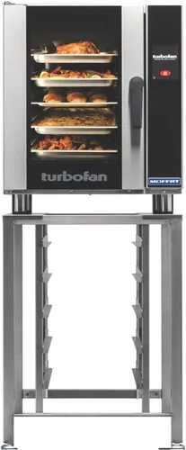 Vista 9 de Moffat Turbofan E33 - Hornos de convección eléctricos de encimera de tamaño completo con soporte, doble pila con ruedas, control digital, 208