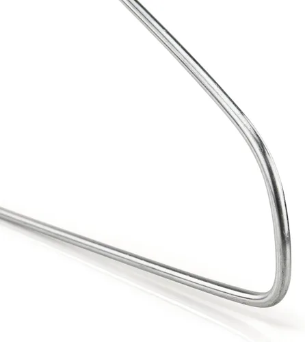 Vista 4 de HANGERWORLD Perchas de alambre de metal plateado de 16 pulgadas de calibre 13 para ropa (10 unidades)