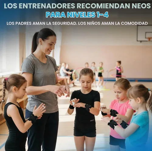 Vista 8 de Gibson Athletic Just Right Neo - Agarres de gimnasia para mujer, agarre de cuero con protector de muñeca de neopreno, cierre de velcro, agarres