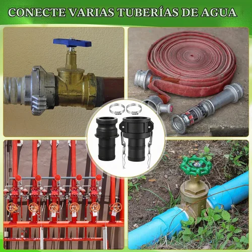 Vista 7 de Juego de 2 accesorios Camlock de 2 pulgadas tipo C y E Tipo C&e