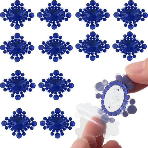 Vista 11 de PEARLY JUN Parches autoadhesivos con apliques de diamantes de imitación de 6