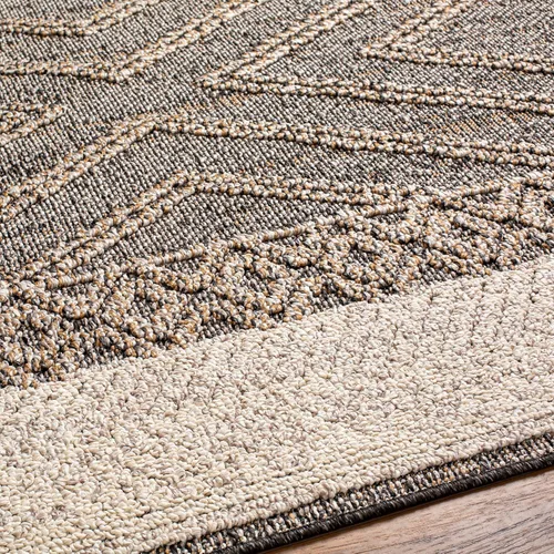 Vista 5 de Livabliss Sarasota - Alfombra moderna de 5 x 7 pies, color negro, (5 x 7 pies)