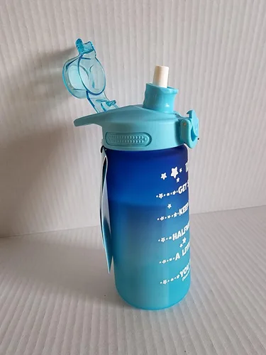 Vista 2 de Tasty Botella de agua para niños de 16 onzas con boca ancha y tapa abatible