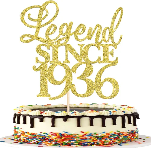 Vista 18 de Rsstarxi 1 paquete de decoración de pastel con purpurina de leyenda desde 2012 para decoración de tarta de cumpleaños 13 años para decoración