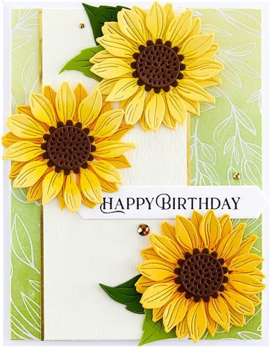 Vista 5 de Spellbinders Troqueles grabados con serenata de girasol S3-494