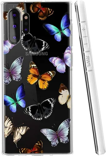 Vista 3 de Funda de teléfono para Galaxy Note 10 Plus 5G, para Samsung Note10+ para niñas, funda protectora transparente de TPU suave transparente para Samsung
