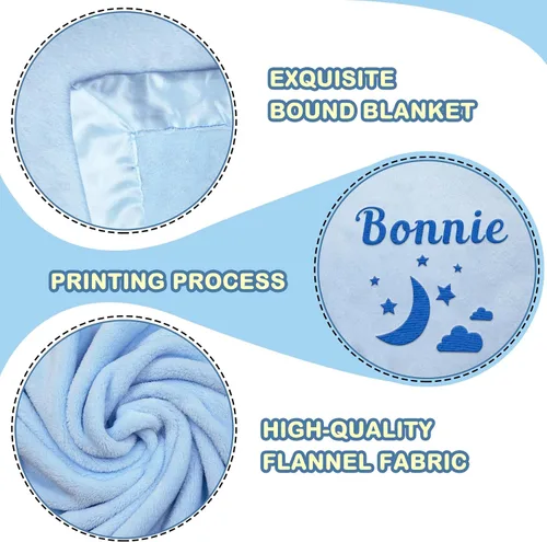 Vista 7 de Mantas de bebé personalizadas con nombre del niño, Mantas personalizadas para niños, Mantas personalizadas para recién nacidos, Mantas para niños