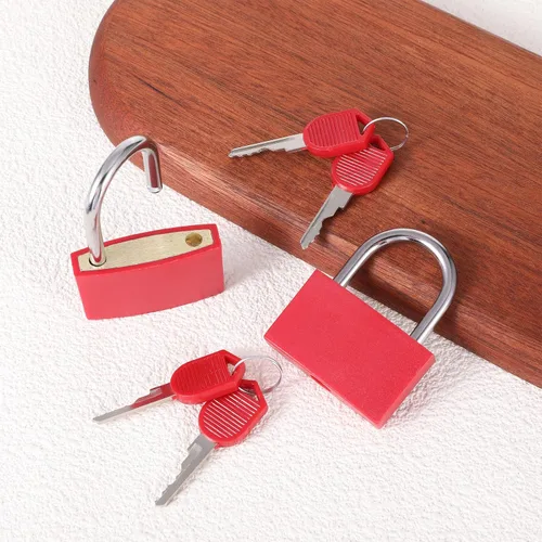 Vista 5 de Cerradura para casillero con llave, candado pequeño con llave, casillero de gimnasio de 1.654 in, cerraduras resistentes, candados impermeables