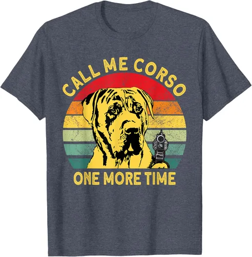 Vista 37 de Canary Dog Dad Call Me Corso Once More Perro Presa Canario Camiseta, Negro