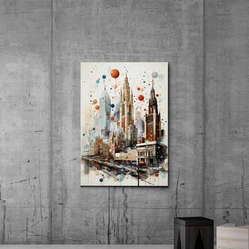Vista 6 de USA Map, Canvas of US, Anniversary gift, travel map, Retirement gift, Canvas Wall Art, Wall Decor, dial, compass, atlas