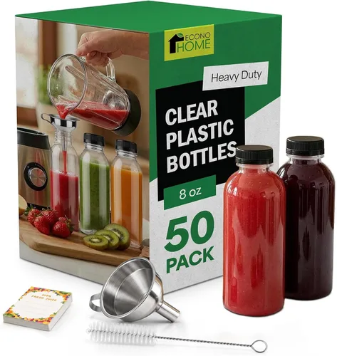 Vista 22 de EconoHome 16oz, paquete de 100 botellas de jugo sin BPA, a prueba de fugas