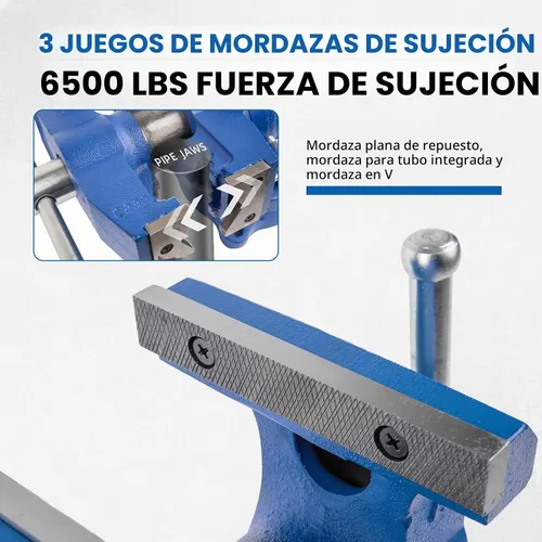 Vista 4 de Forward Tornillo de banco resistente de 6 pulgadas DT150B con base