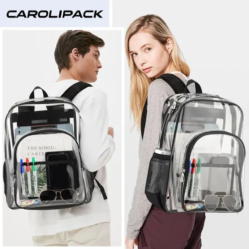 Vista 5 de Mochila transparente resistente para el trabajo XL, Claro, Moda