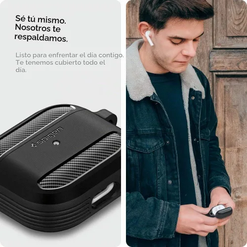 Vista 4 de Spigen Armadura resistente diseñada para AirPods 3 (2021)