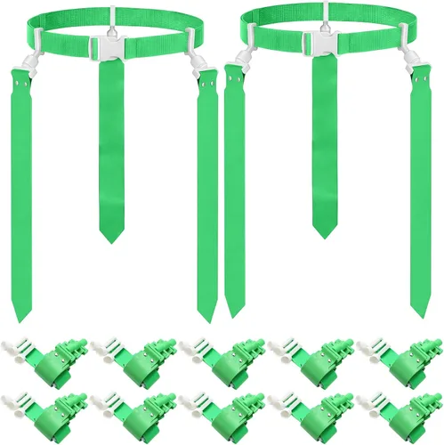 Vista 21 de Hungdao Cinturones y banderas de fútbol para 10/12 jugadores, cinturones de fútbol ajustables para niños, adolescentes, adultos, entrenamiento