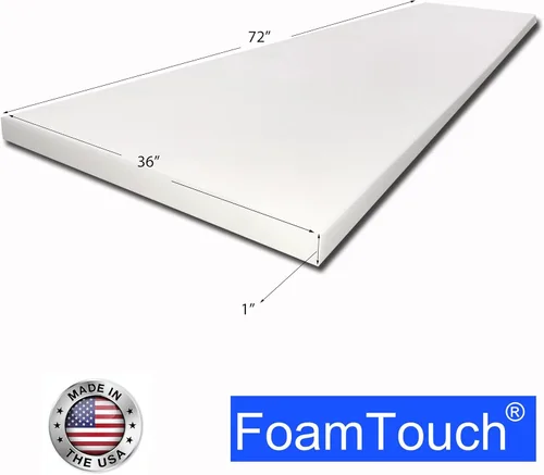Vista 2 de FoamTouch 1" X 36" X 72" Almohadón de espuma para tapicería de alta densidad
