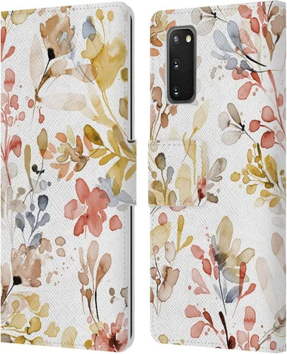 Vista 83 de Head Case Designs Officially Licensed Ninola Beige Wild Grasses Leather Wallet Case Compatible with Samsung Galaxy A07 4G