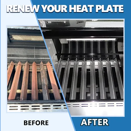Vista 7 de SafBbcue 67669 Barras aromatizantes de 18-1/8 pulgadas para parrillas de gas Weber Summit 400 Series E/S-420/450/440/460/470, 9 piezas de repuesto